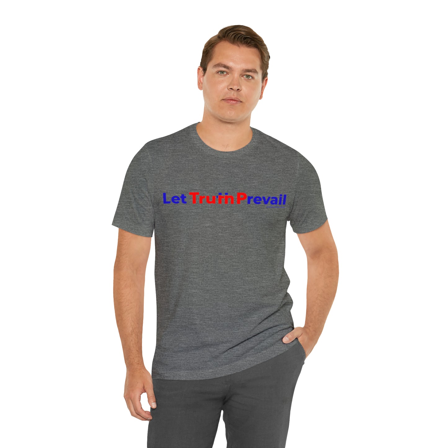 Men's Let Truth (Trump) Prevail Slogan Jersey Short Sleeve Tee