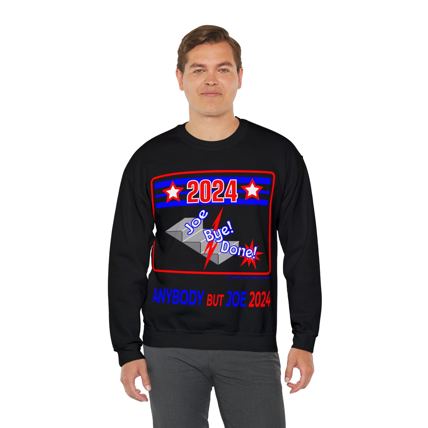 Men's Down The Stairs Joe Bye Done Heavy Blend™ Crewneck Sweatshirt