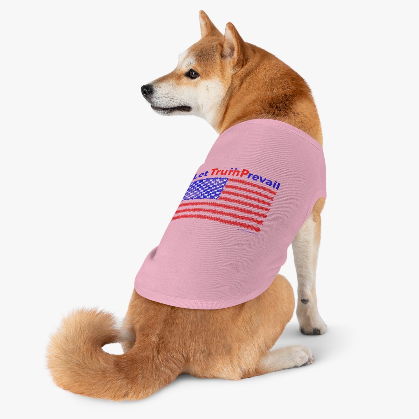 Let Truth (Trump) Prevail with American Flag Pet Tank Top