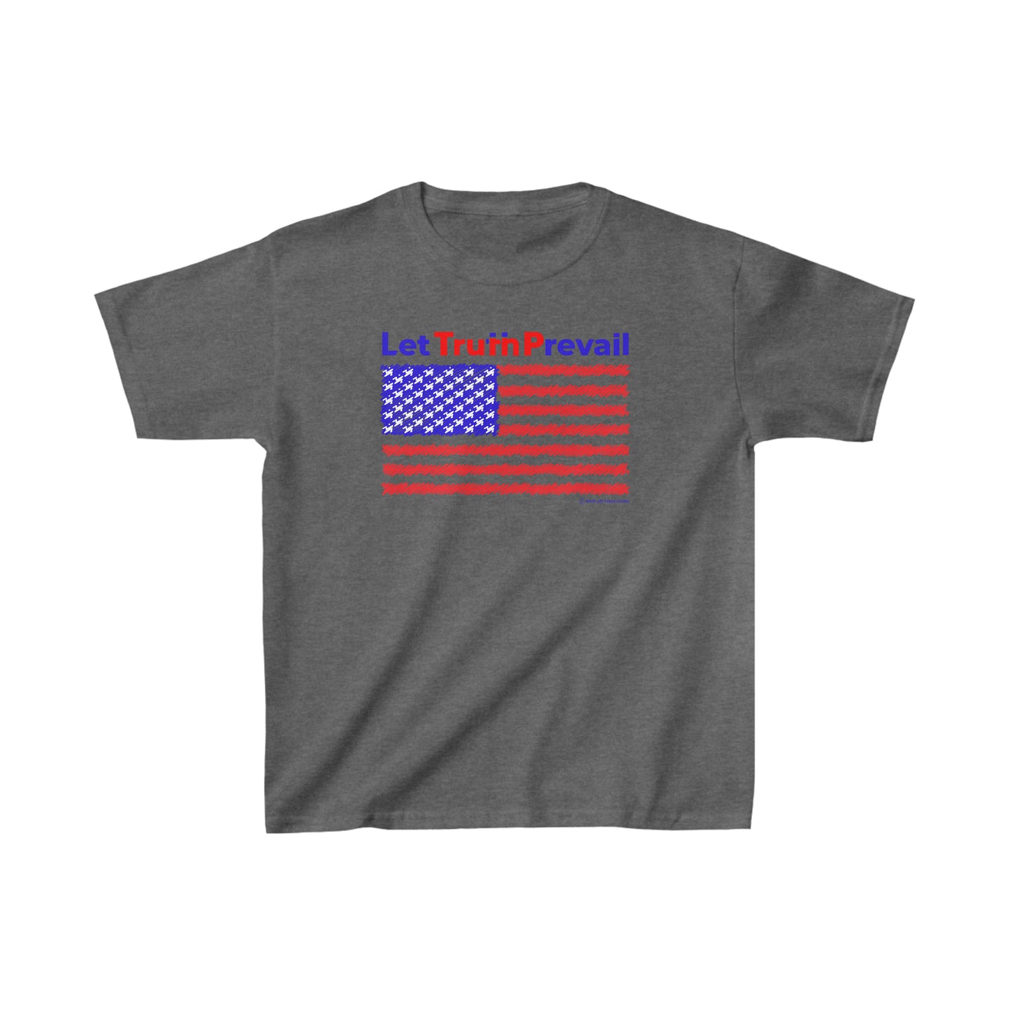 Let Truth (Trump) Prevail with American Flag Kids Heavy Cotton™ Tee