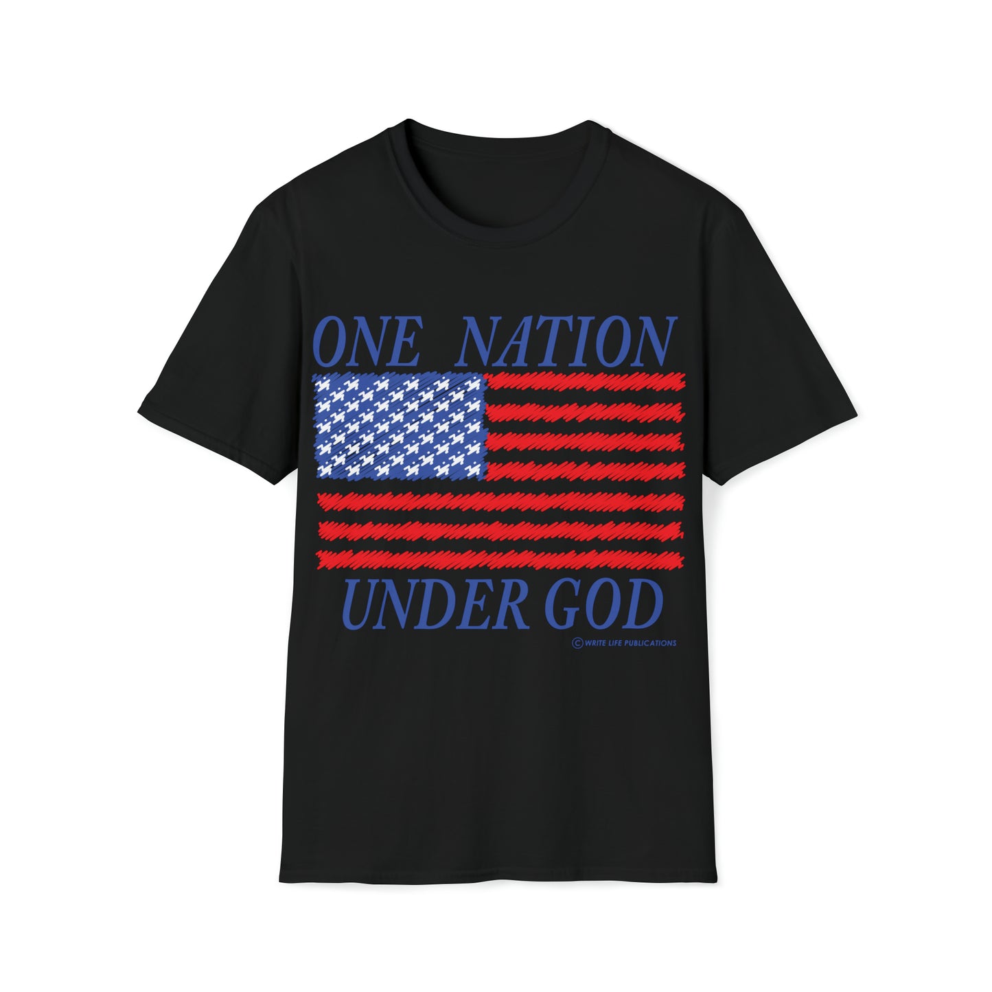 Women's One Nation Under God Softstyle T-Shirt