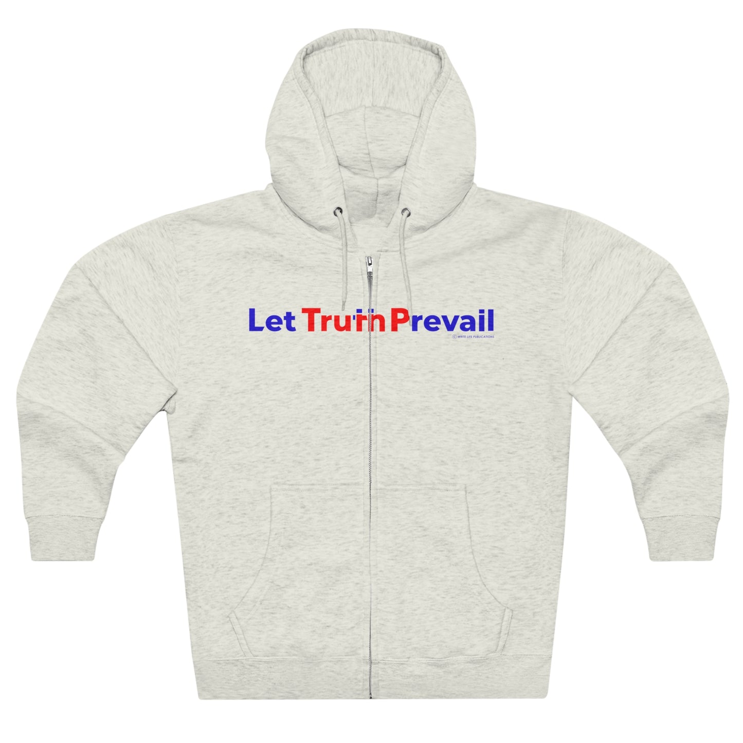 Women's Let Truth (Trump) Prevail Slogan Premium Full Zip Hoodie