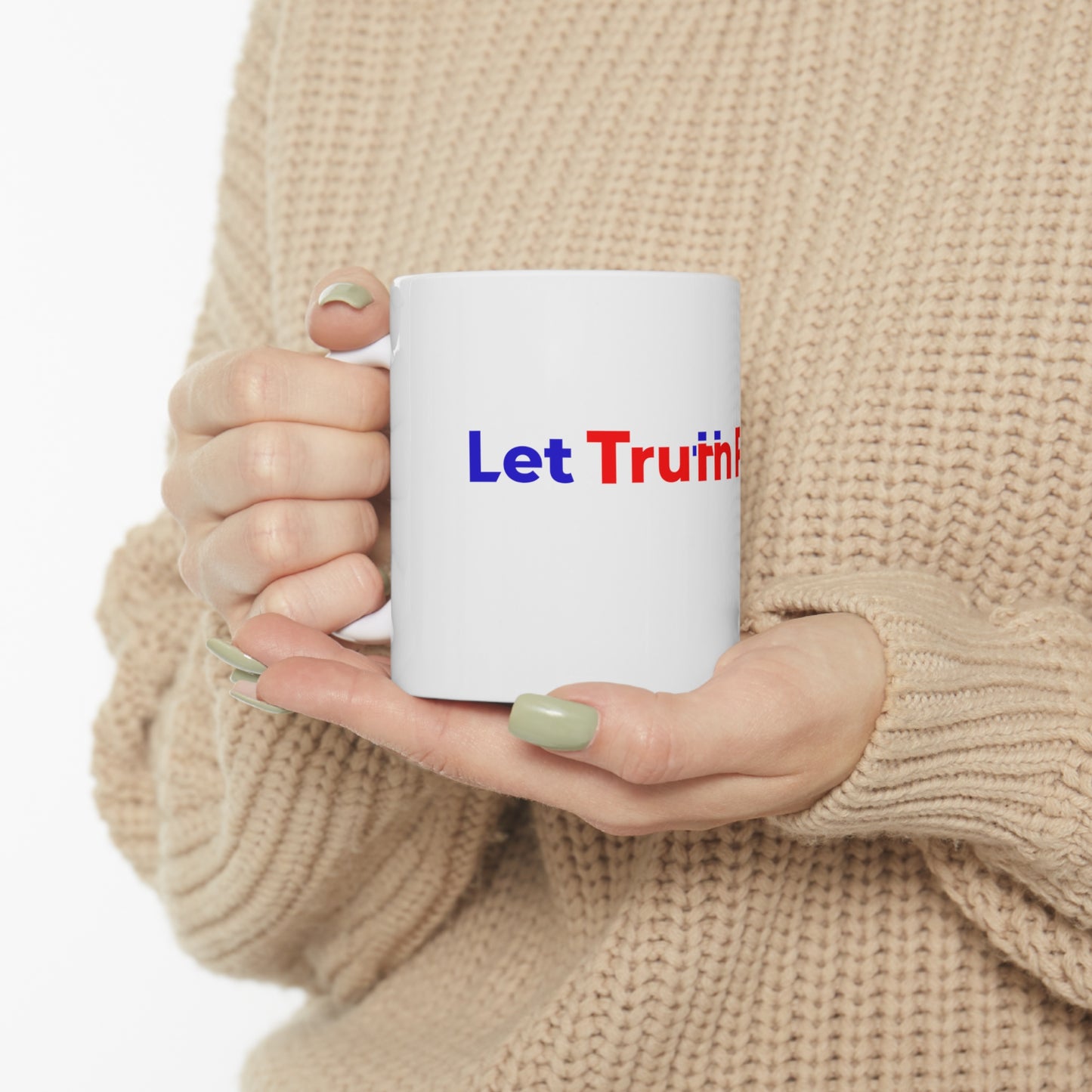 Let Truth (Trump) Prevail Slogan Ceramic Mug (11 oz)