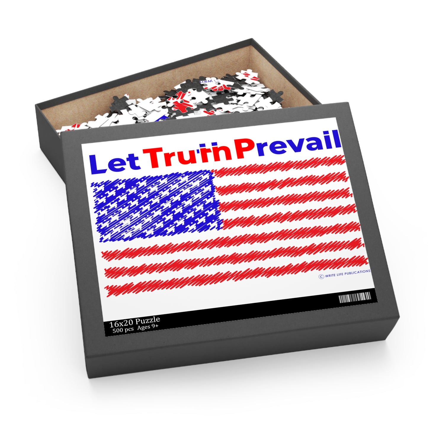 Let Truth (Trump) Prevail with American Flag Puzzle (120, 252, 500-Piece)