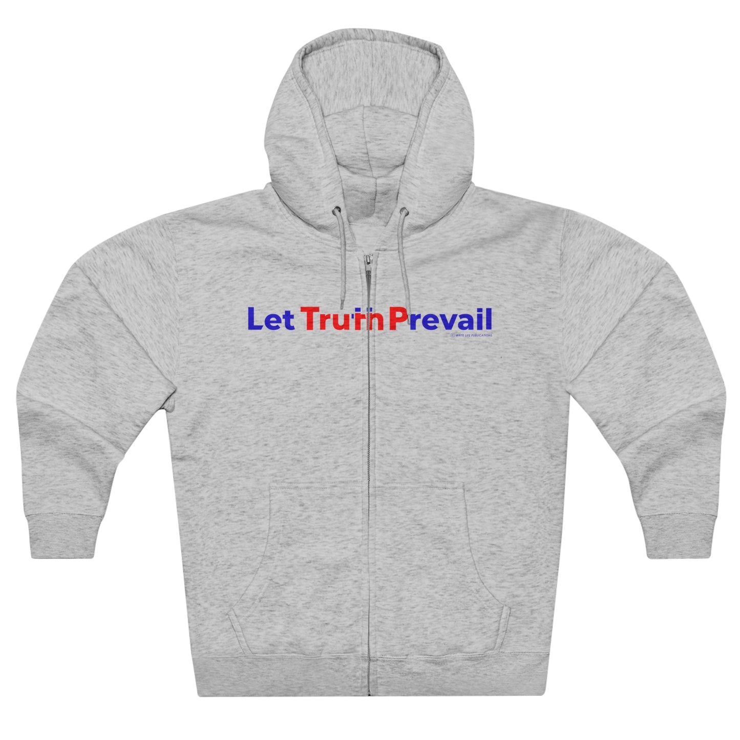 Women's Let Truth (Trump) Prevail Slogan Premium Full Zip Hoodie