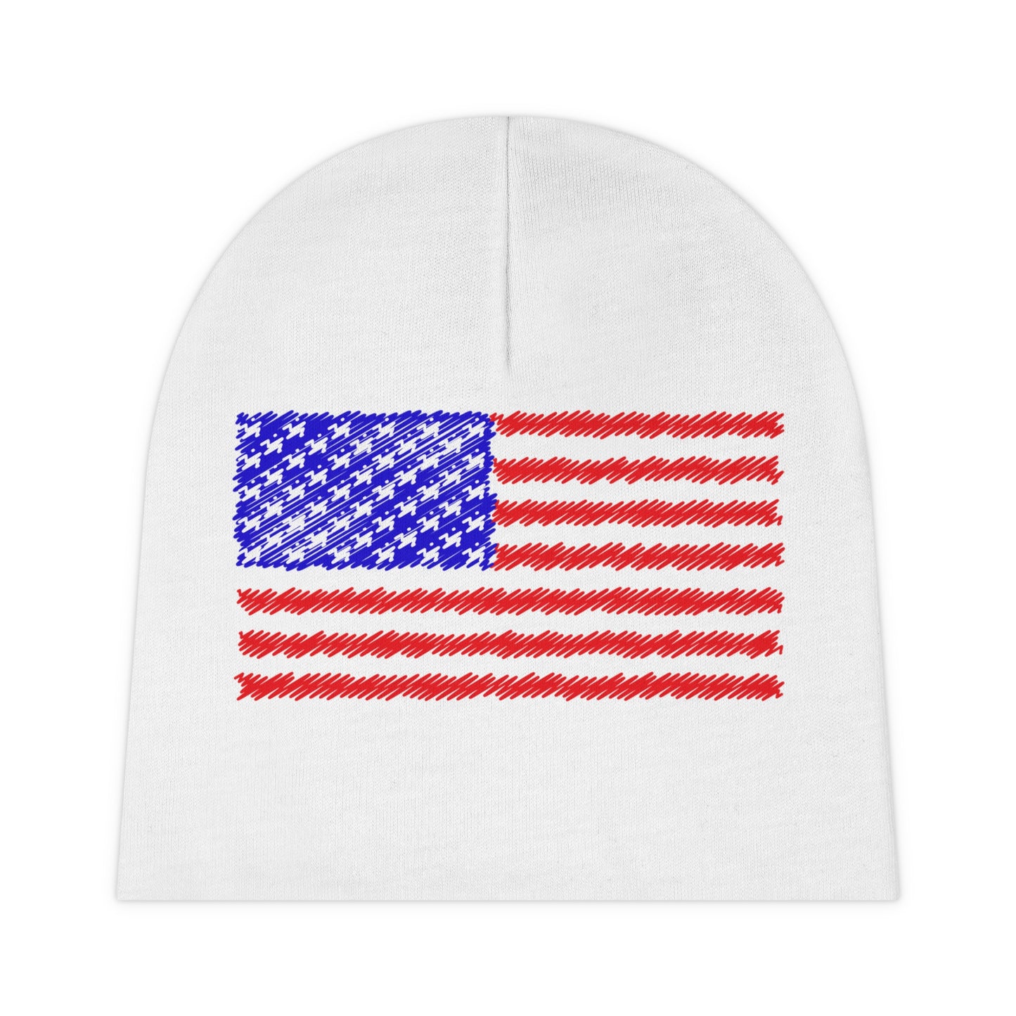 Patriotic American Flag Baby Beanie (AOP)