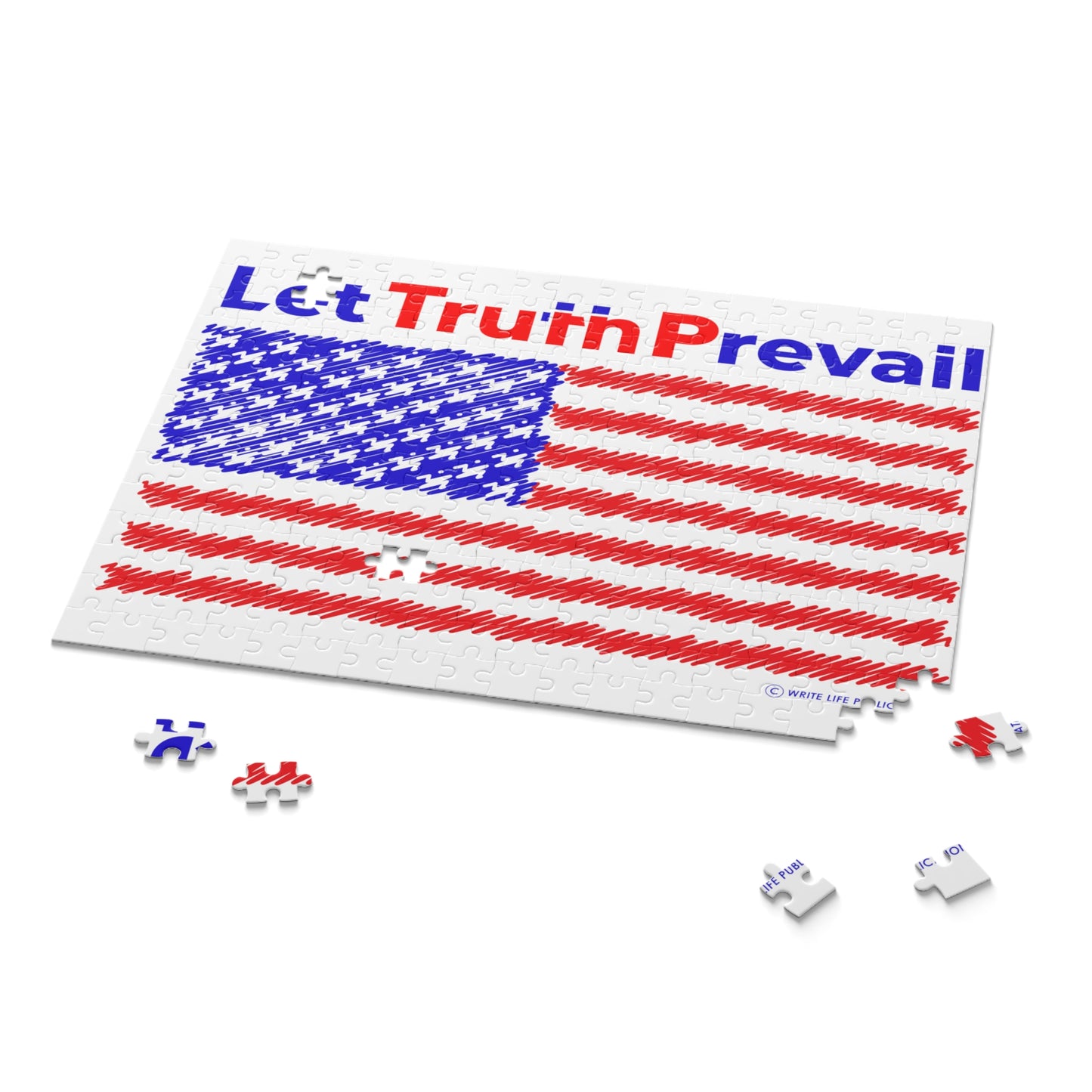 Let Truth (Trump) Prevail with American Flag Puzzle (120, 252, 500-Piece)