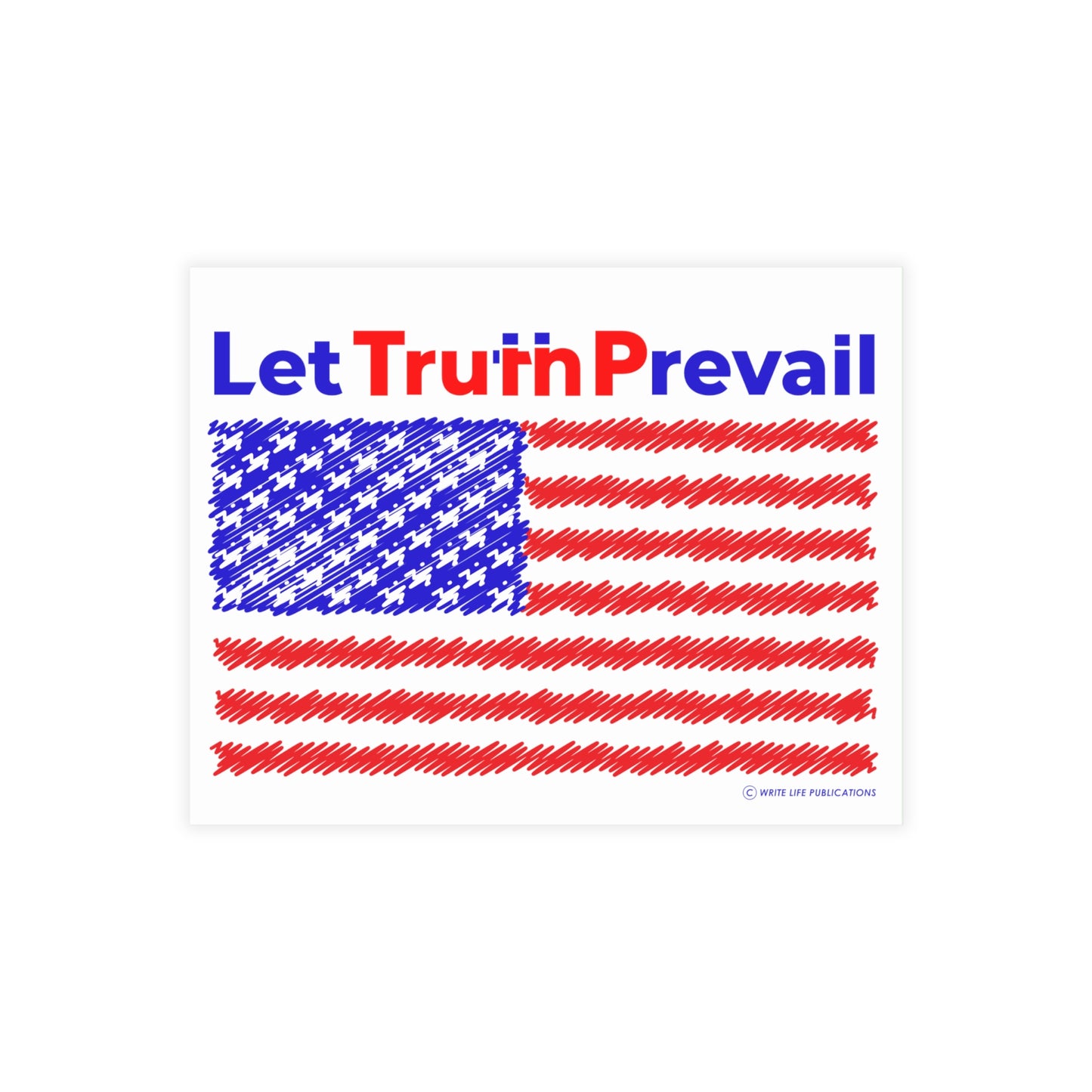 Let Truth (Trump) Prevail with American Flag Postcard Bundles (envelopes included)