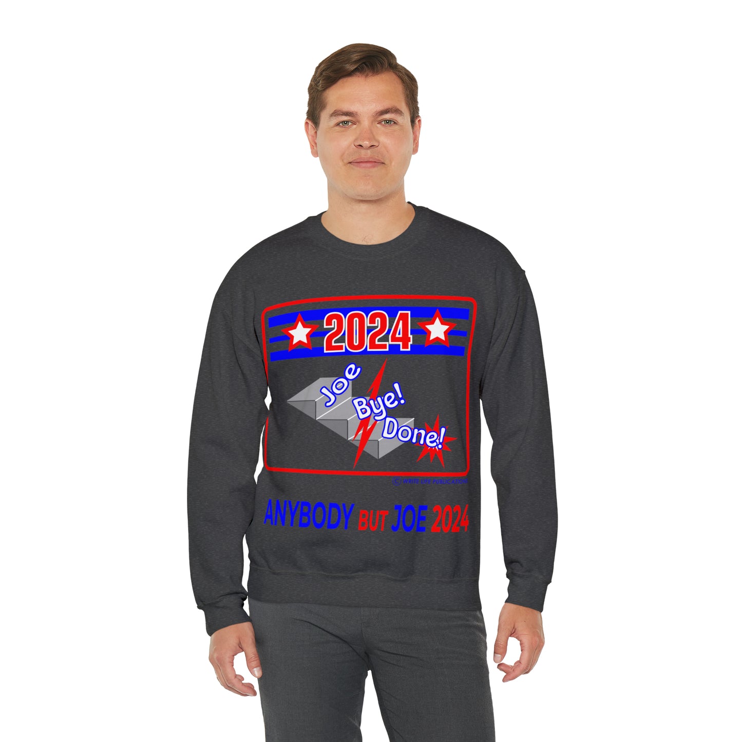 Men's Down The Stairs Joe Bye Done Heavy Blend™ Crewneck Sweatshirt