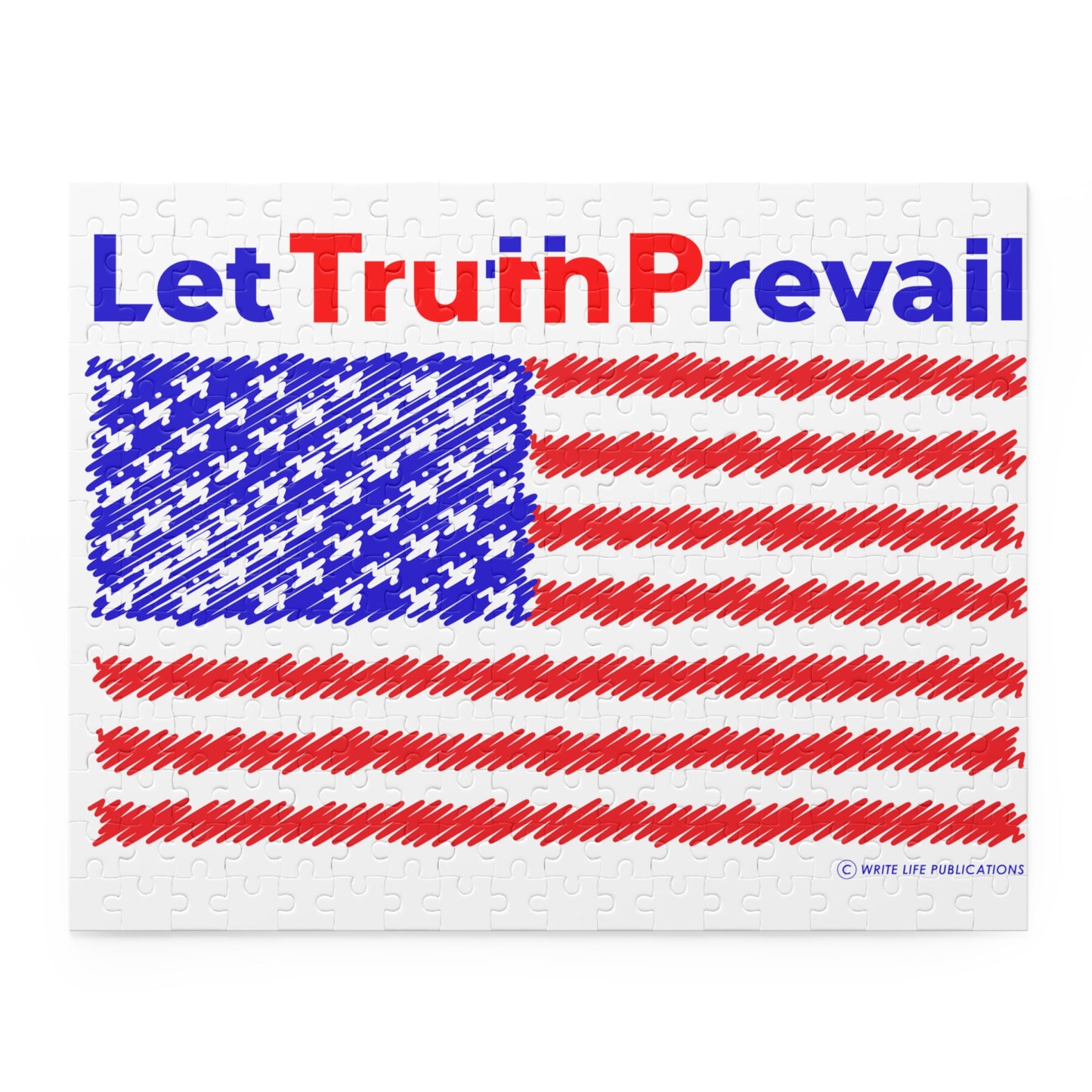 Let Truth (Trump) Prevail with American Flag Puzzle (120, 252, 500-Piece)