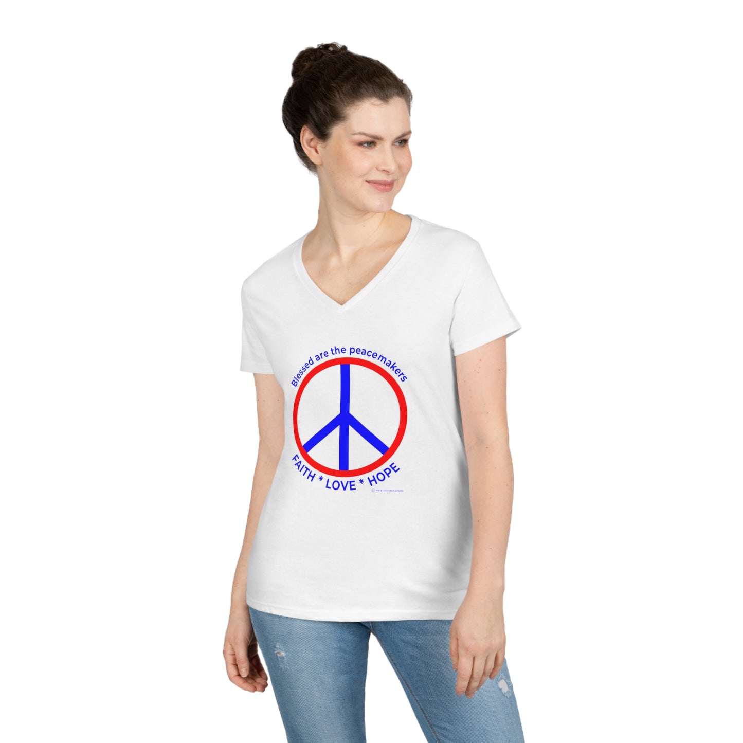 Women's Peacemakers V-Neck Tee