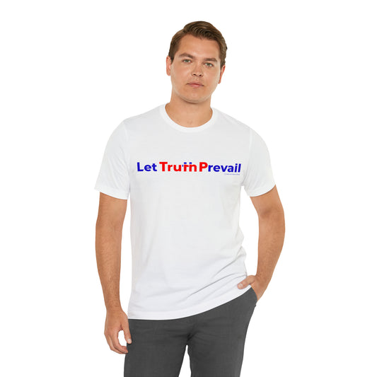 Men's Let Truth (Trump) Prevail Slogan Jersey Short Sleeve Tee