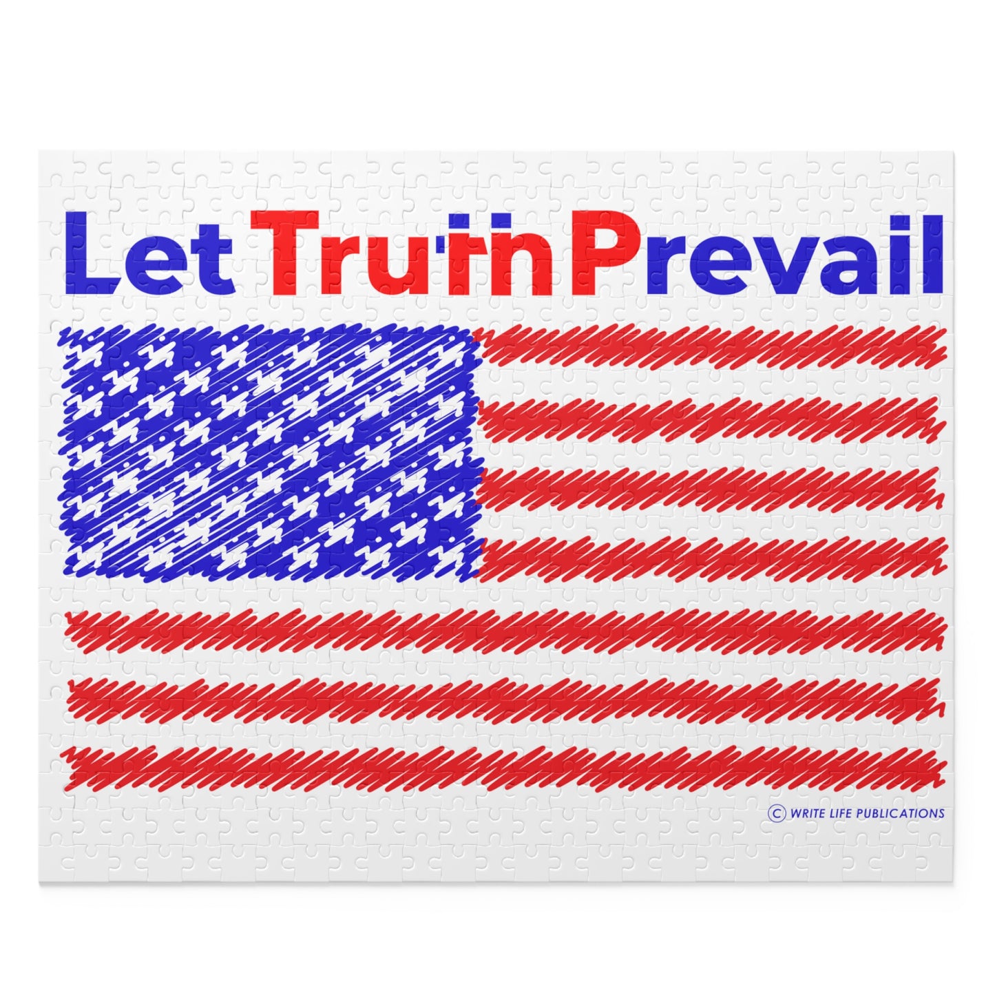 Let Truth (Trump) Prevail with American Flag Puzzle (120, 252, 500-Piece)