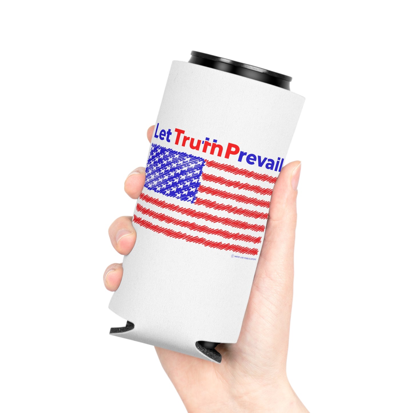 Let Truth (Trump) Prevail with American Flag Can Cooler