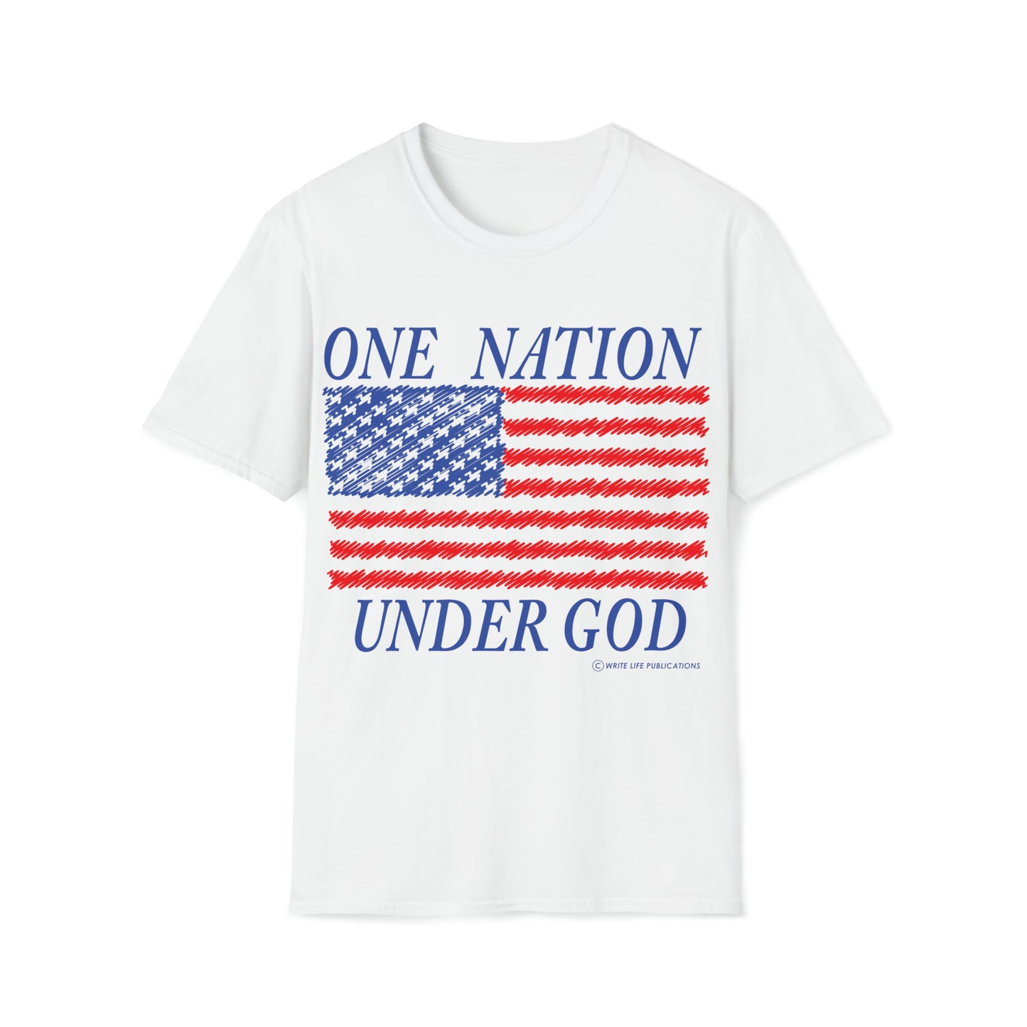 Women's One Nation Under God Softstyle T-Shirt