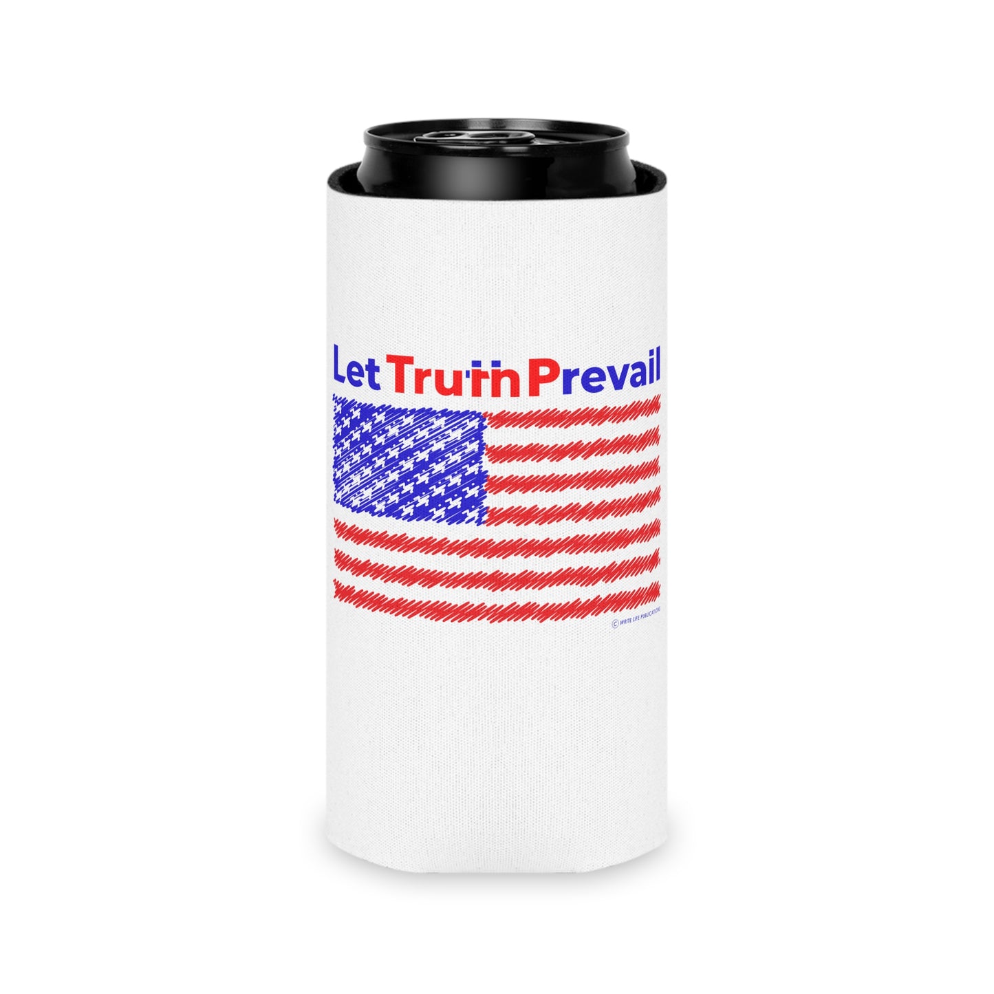 Let Truth (Trump) Prevail with American Flag Can Cooler