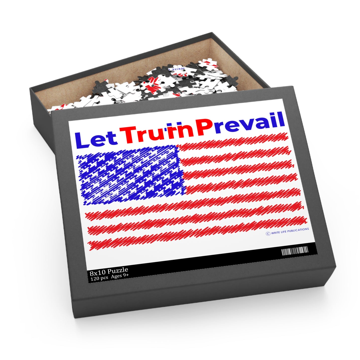 Let Truth (Trump) Prevail with American Flag Puzzle (120, 252, 500-Piece)