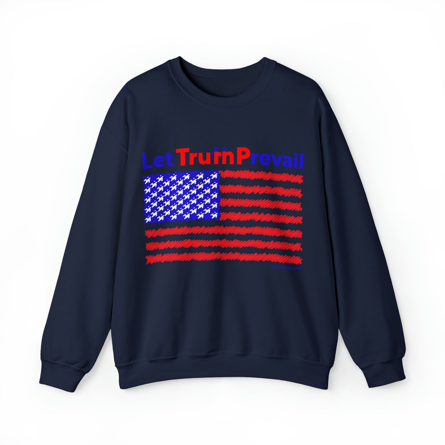 Women's Let Truth (Trump) Prevail with American Flag Heavy Blend™ Crewneck Sweatshirt