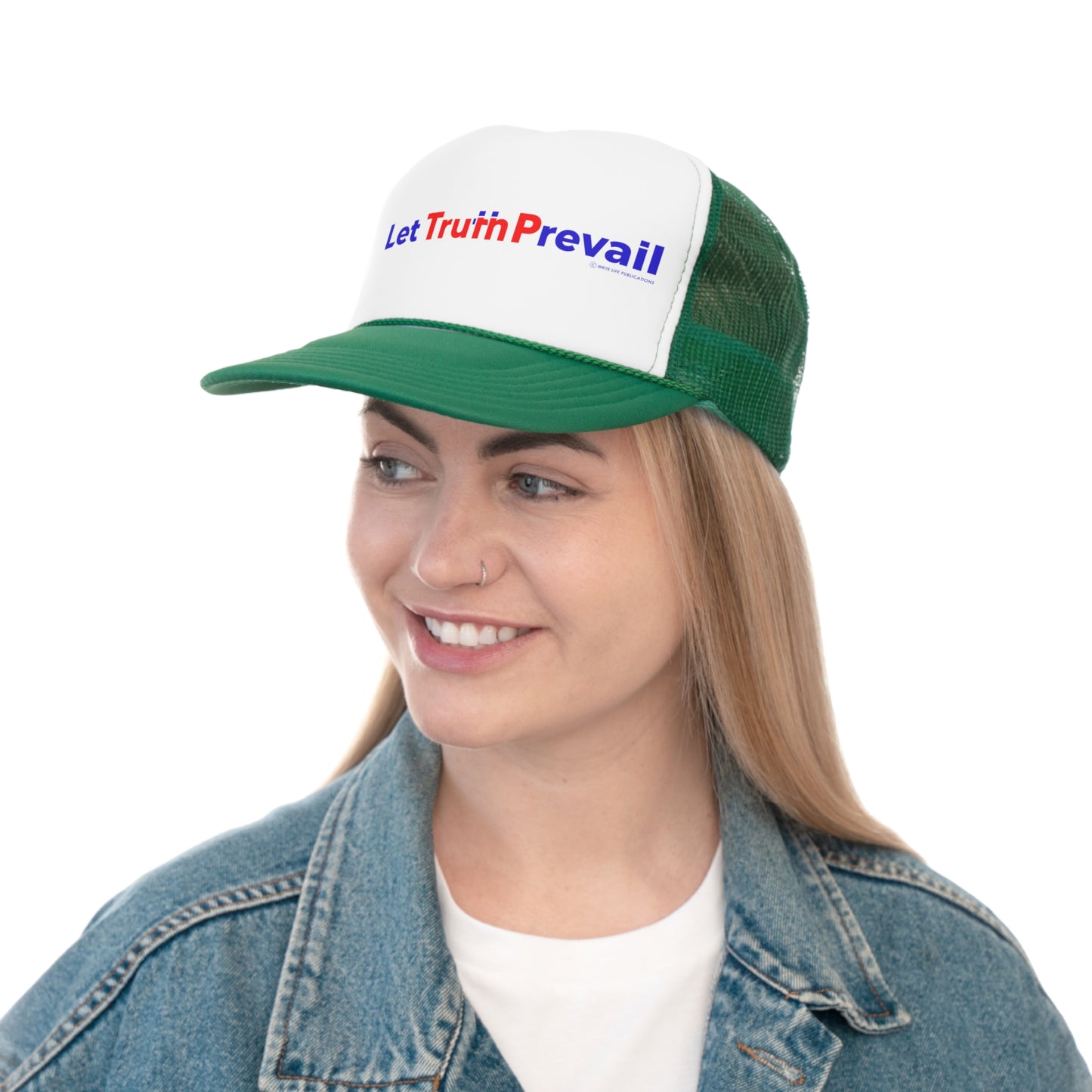 Let Truth (Trump) Prevail Slogan with American Flag Trucker Caps