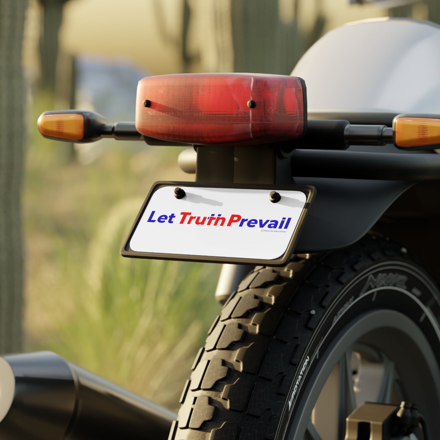 Let Truth (Trump) Prevail Slogan Mini License Plate