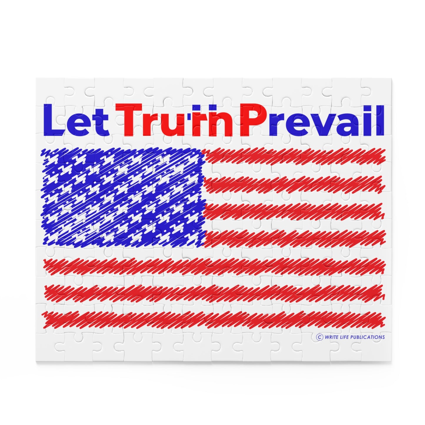 Let Truth (Trump) Prevail with American Flag Puzzle (120, 252, 500-Piece)