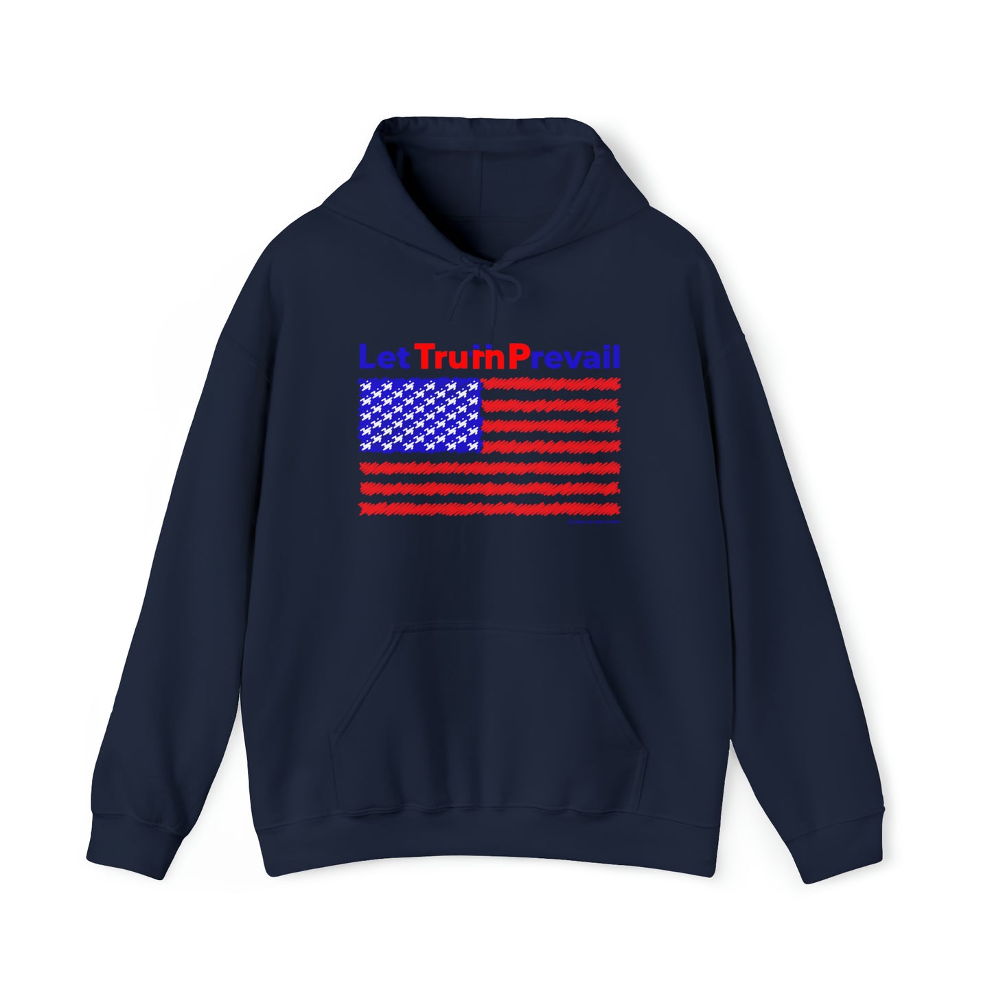 Women's Let Truth (Trump) Prevail with American Flag Heavy Blend™ Hooded Sweatshirt