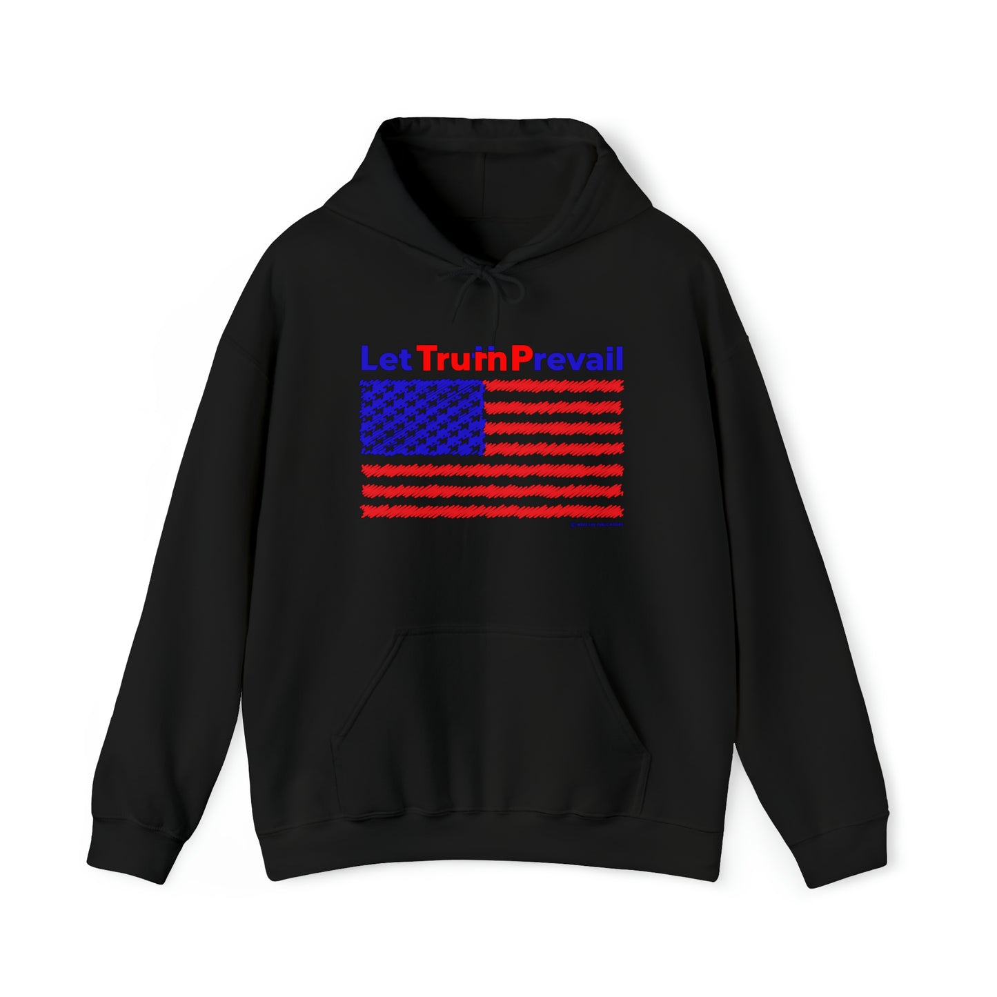 Women's Let Truth (Trump) Prevail with American Flag Heavy Blend™ Hooded Sweatshirt