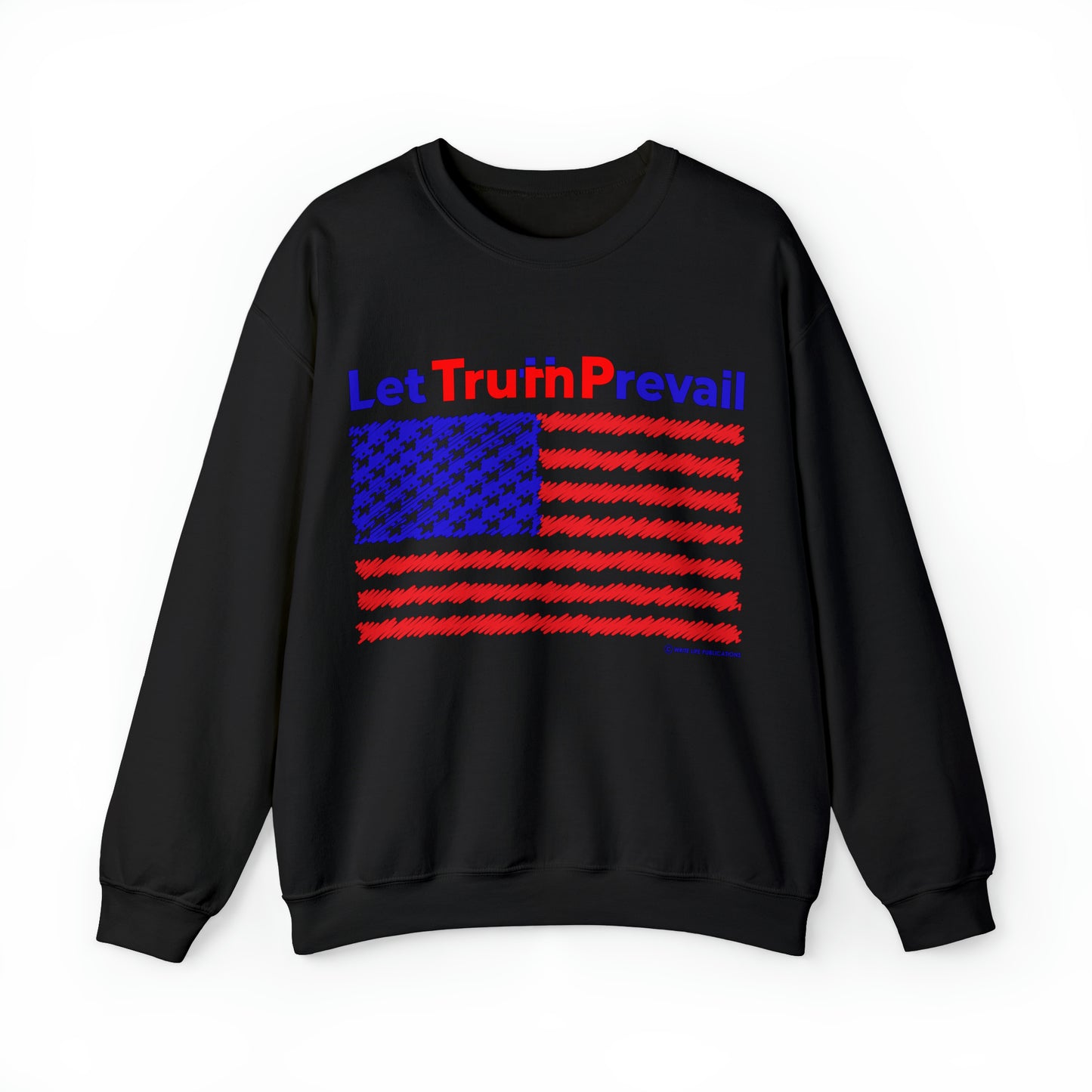 Women's Let Truth (Trump) Prevail with American Flag Heavy Blend™ Crewneck Sweatshirt