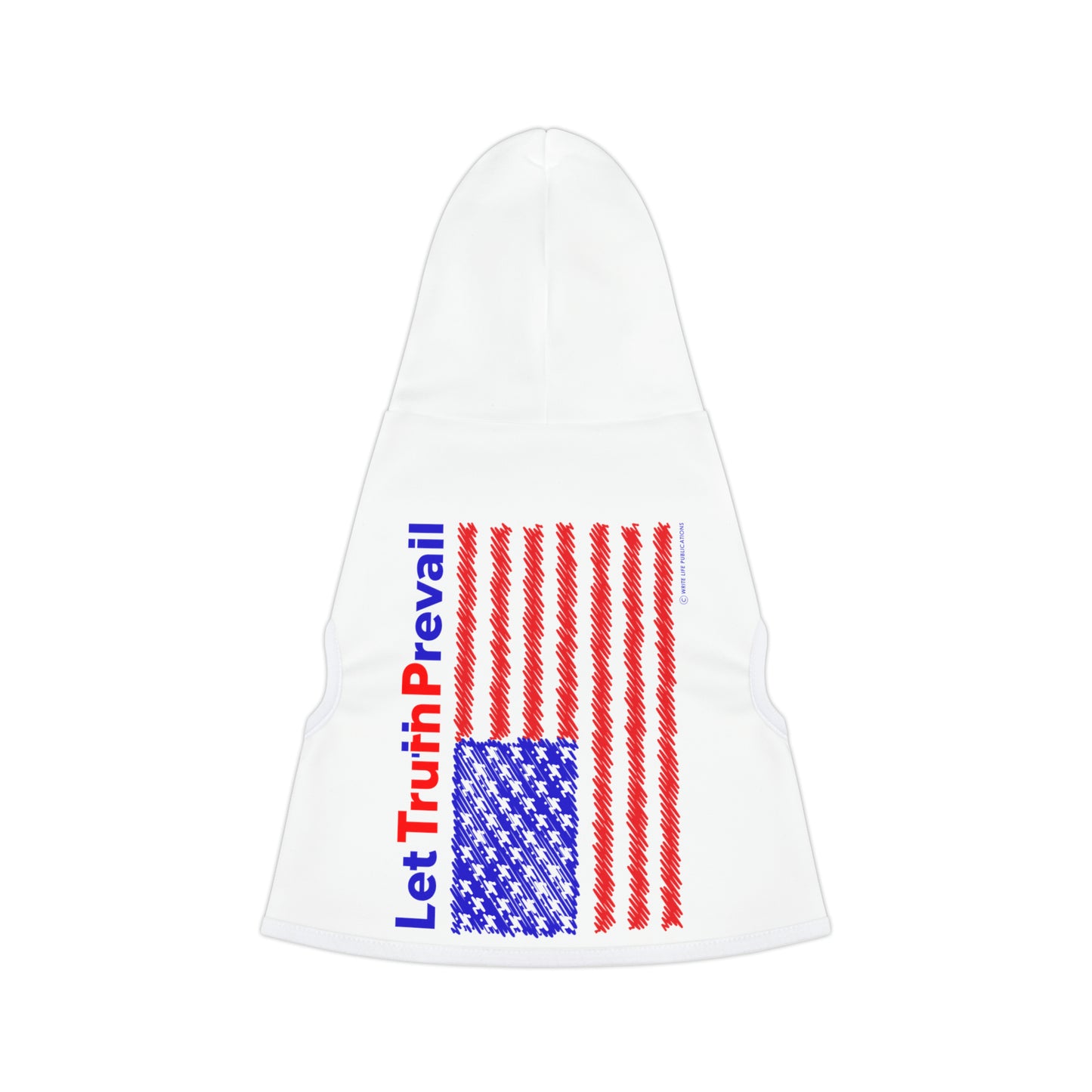 Let Truth (Trump) Prevail with American Flag Pet Hoodie