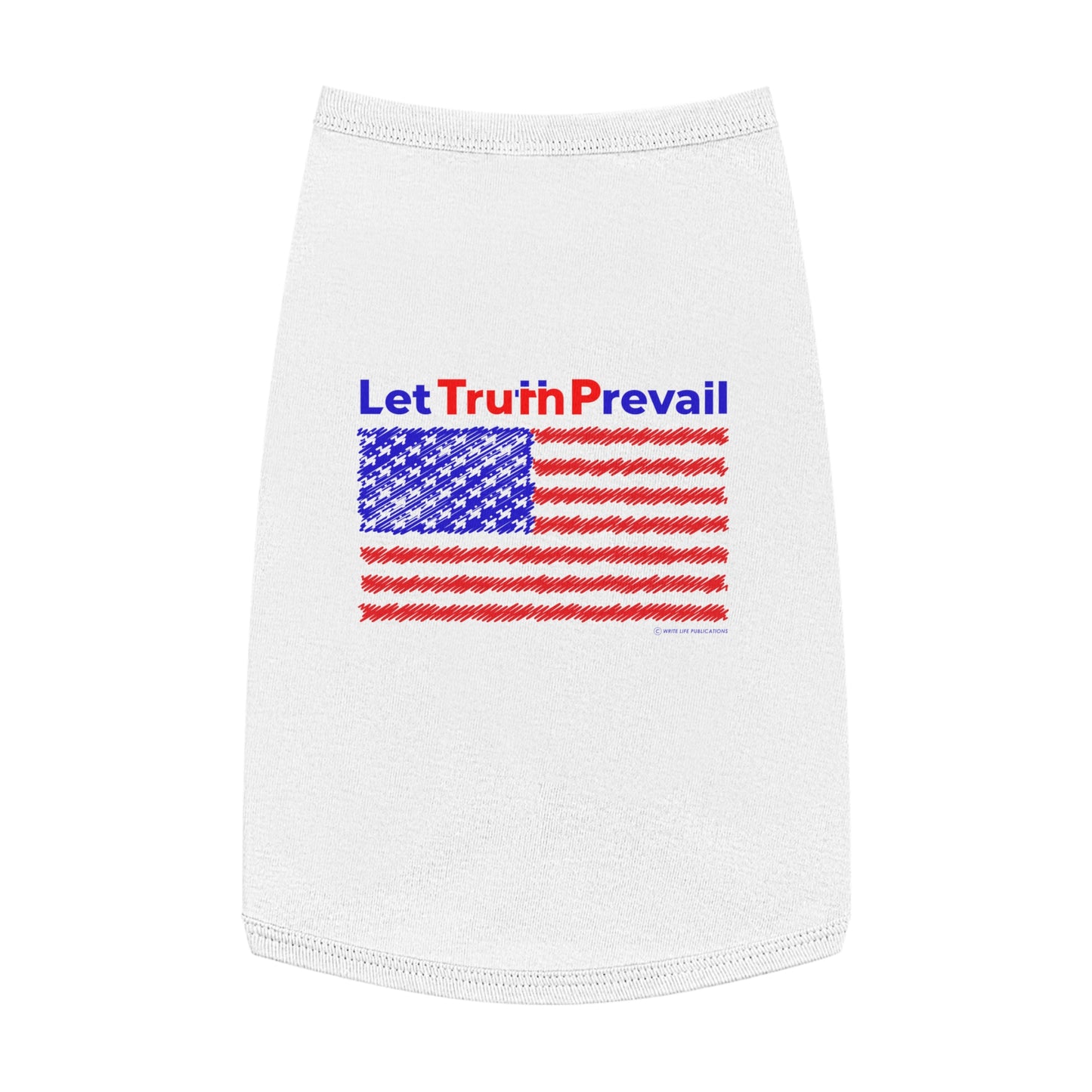 Let Truth (Trump) Prevail with American Flag Pet Tank Top