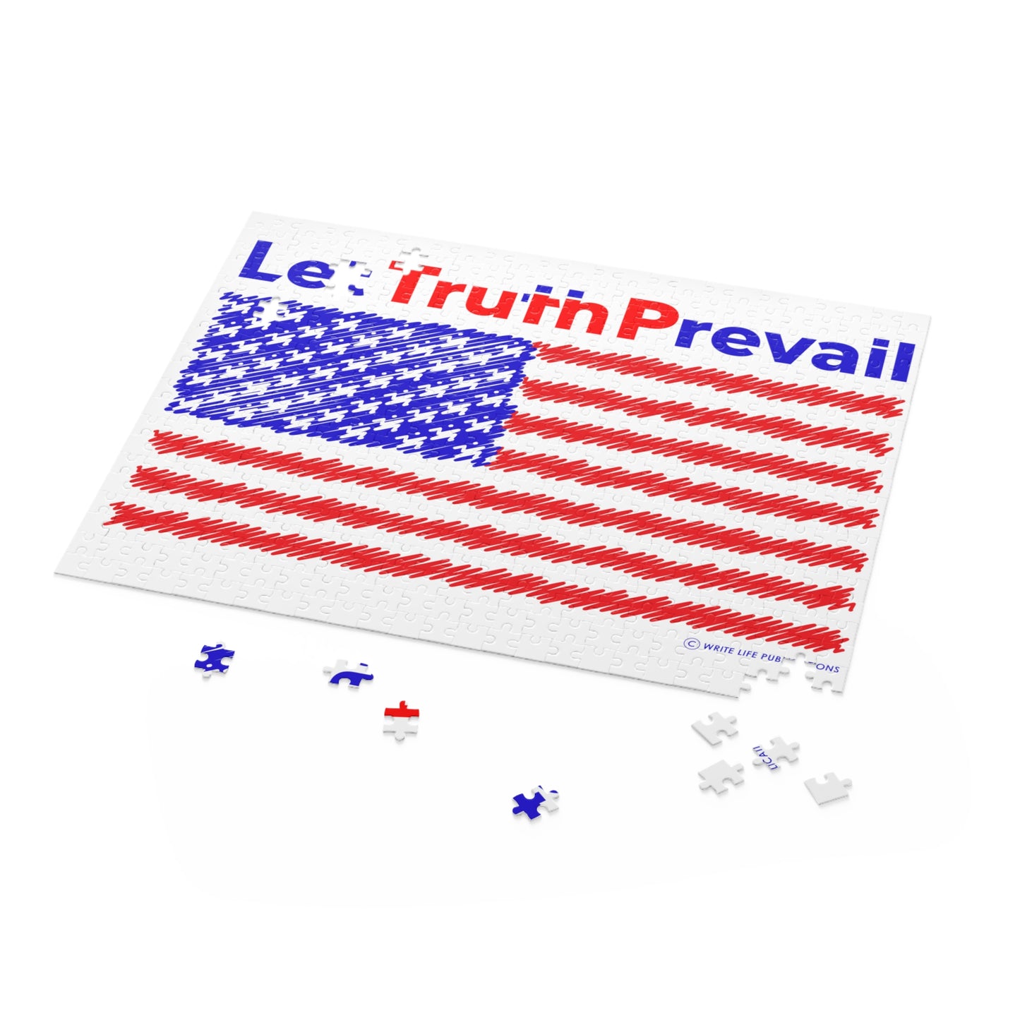 Let Truth (Trump) Prevail with American Flag Puzzle (120, 252, 500-Piece)