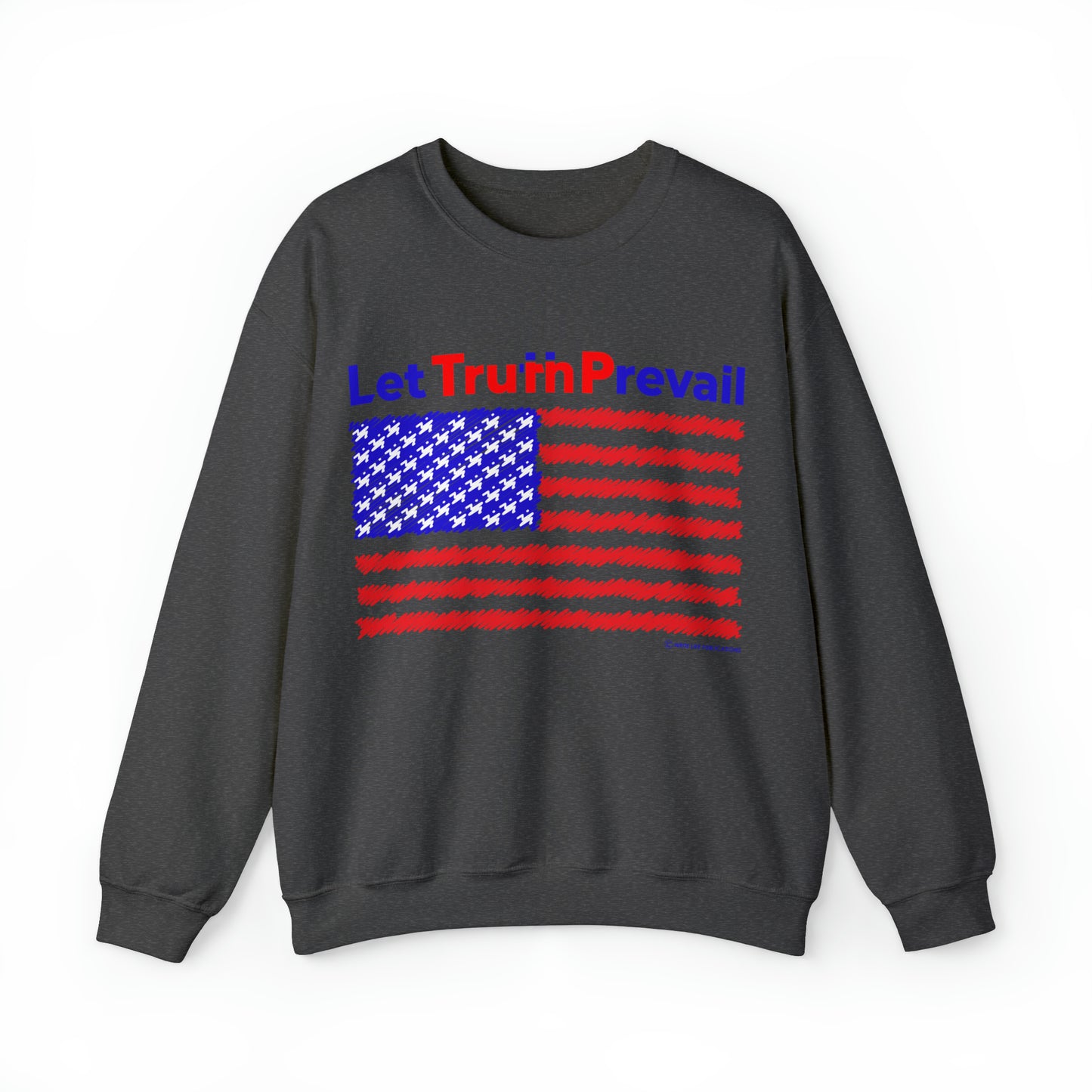 Women's Let Truth (Trump) Prevail with American Flag Heavy Blend™ Crewneck Sweatshirt