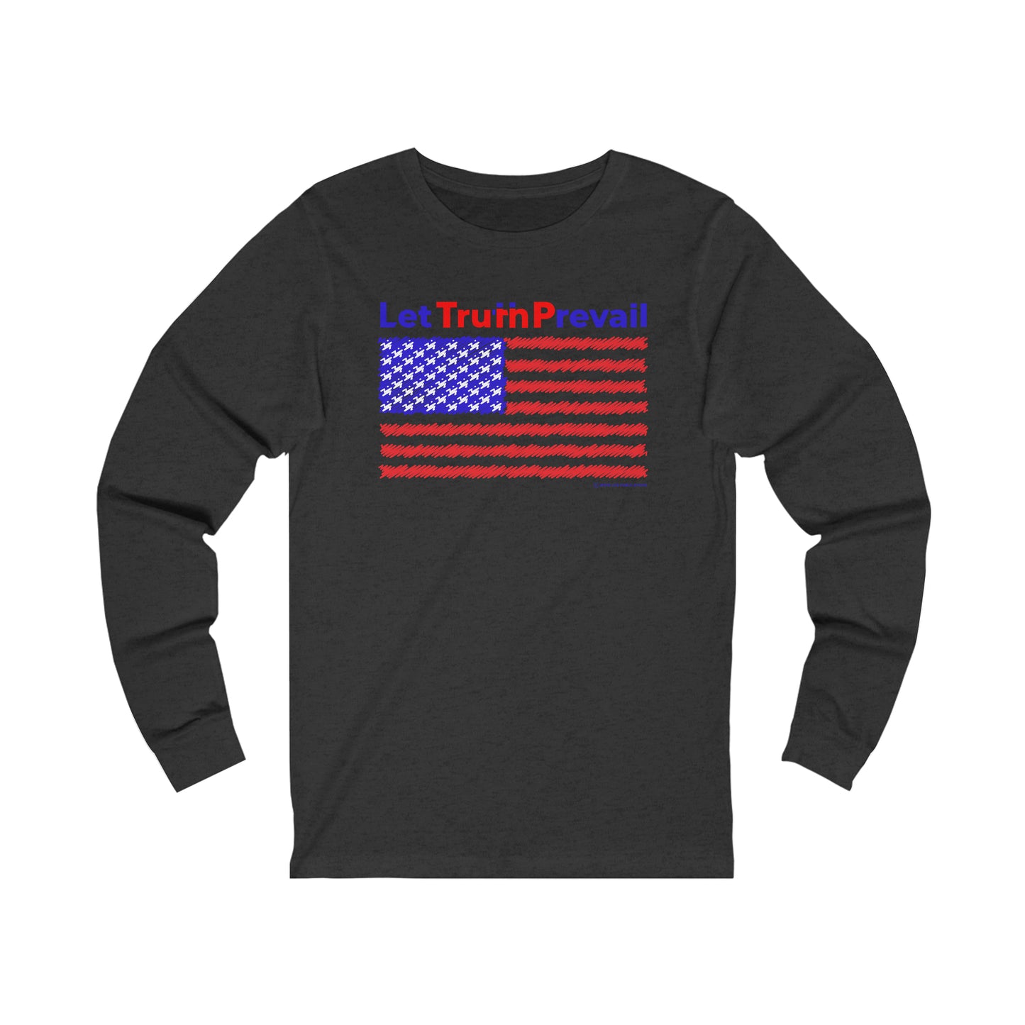 Women's Let Truth (Trump) Prevail with American Flag Jersey Long Sleeve Shirt