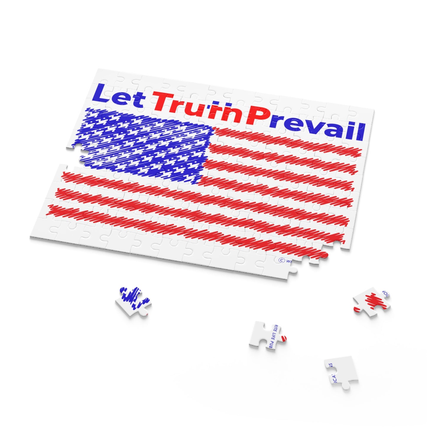 Let Truth (Trump) Prevail with American Flag Puzzle (120, 252, 500-Piece)