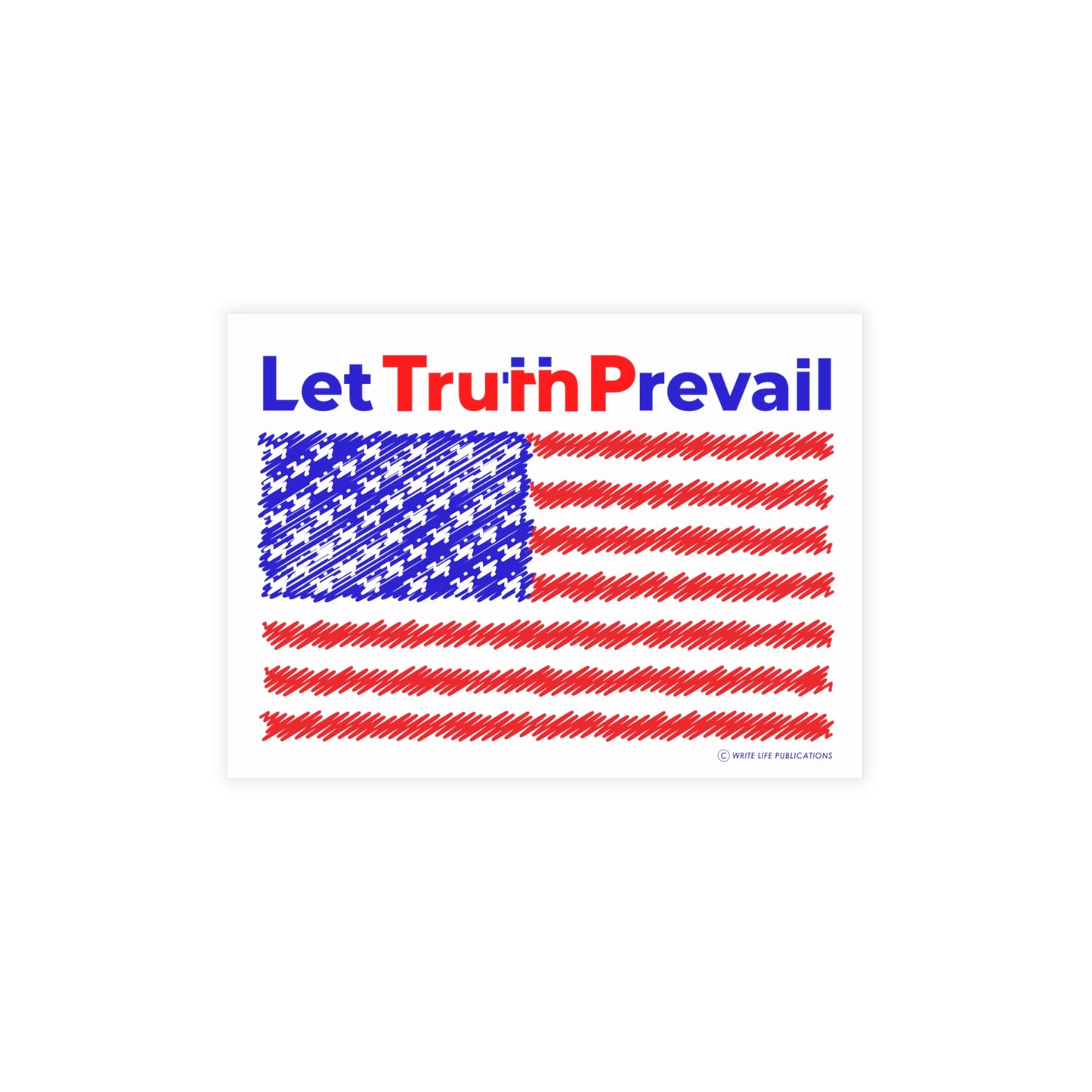 Let Truth (Trump) Prevail with American Flag Postcard Bundles (envelopes included)