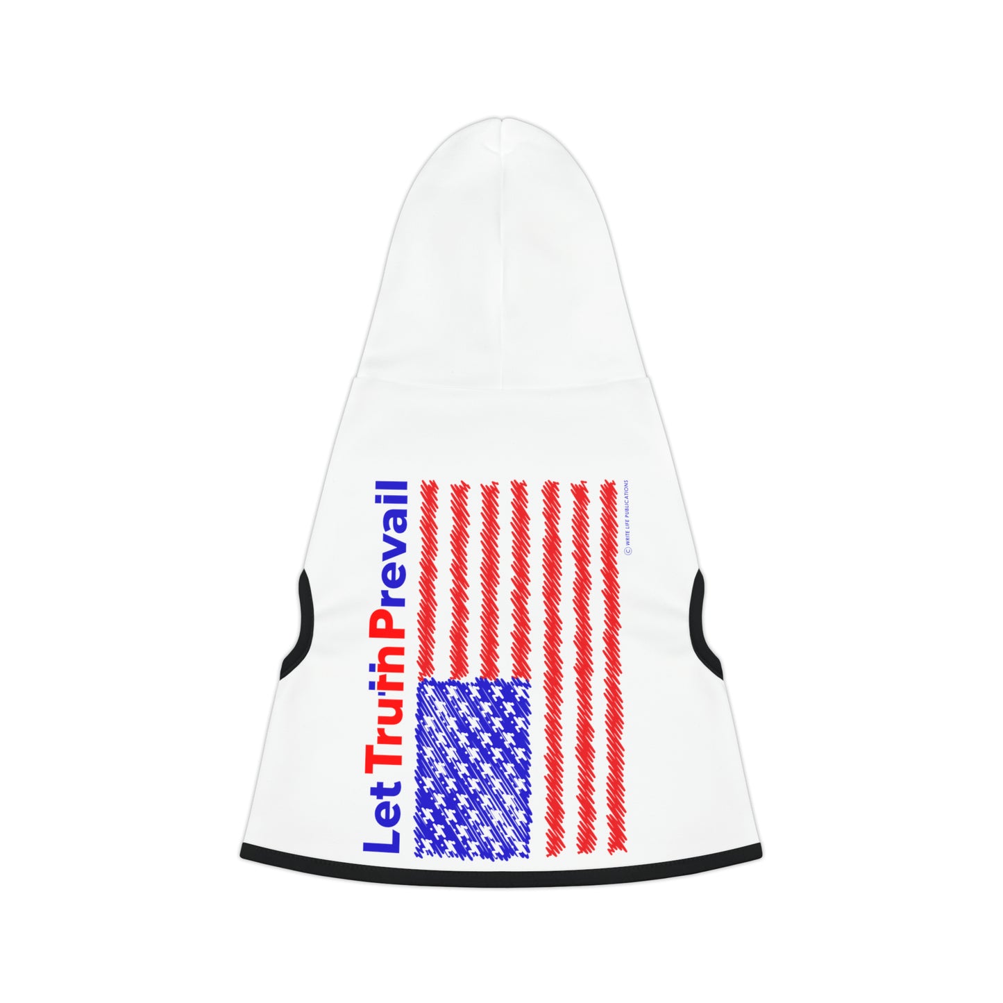 Let Truth (Trump) Prevail with American Flag Pet Hoodie