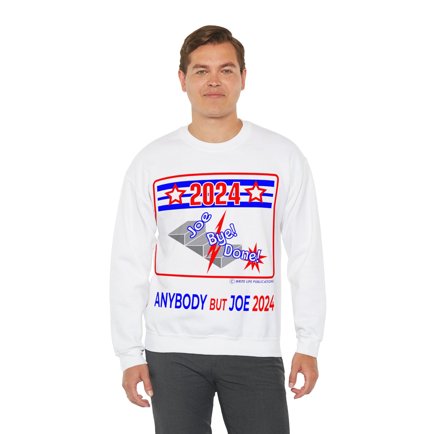 Men's Down The Stairs Joe Bye Done Heavy Blend™ Crewneck Sweatshirt