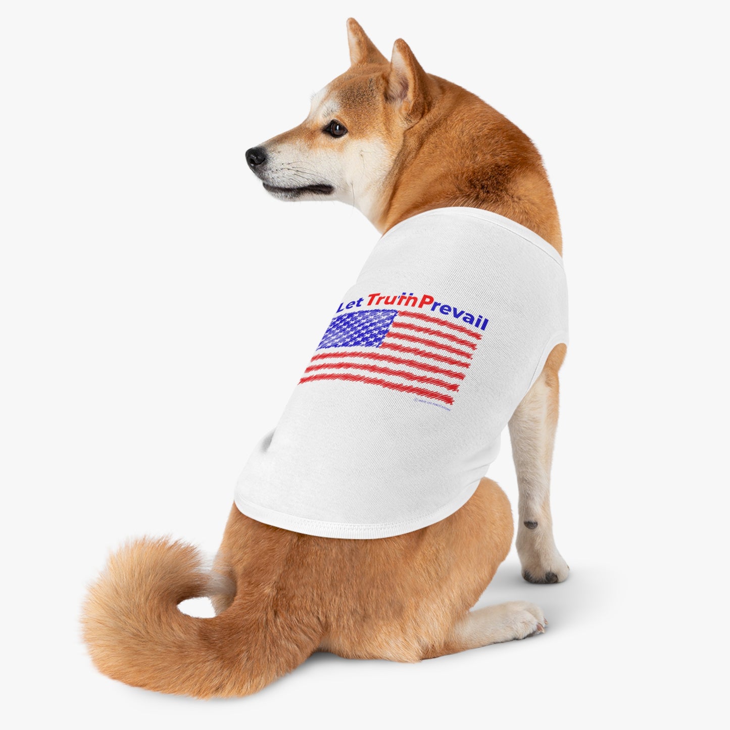 Let Truth (Trump) Prevail with American Flag Pet Tank Top