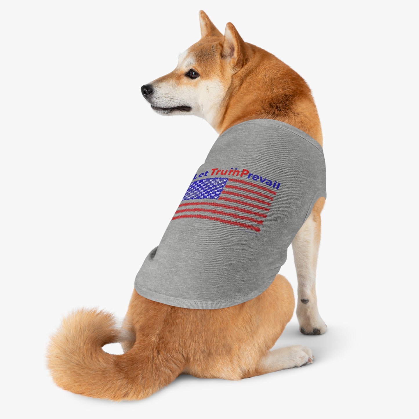 Let Truth (Trump) Prevail with American Flag Pet Tank Top